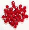 25 8mm Faceted Milky Red Opal Firepolish Beads
