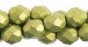 25 8mm Lime Punch Saturated Metallic Faceted Beads 