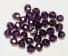 25 8mm Faceted Dark Amethyst Firepolish Beads