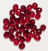25 8mm Faceted Ruby Red Firepolish Beads