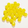 25 8mm Faceted Milky Yellow Opal Firepolish Beads