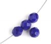 25 8mm Faceted Opaque Royal Blue Firepolish Beads