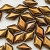 10 Grams of Crystal Gold Rainbow GemDuo Glass Beads