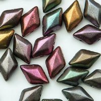 10 Grams of Crystal Violet Rainbow GemDuo Glass Beads