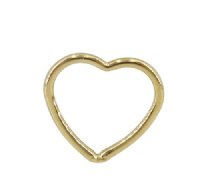 GF4010 1, 10x10mm Gold Filled Heart Ring / Charm