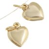 GF1802 1, 8mm Gold Filled Puffed Heart Charm / Pendant