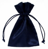 Dazzle-It! 6 Piece Satin Navy Diamond Pattern Gift Bags