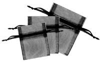 Dazzle-It! 12 Piece Black Sheer Gift Bag Set - S, M, & L