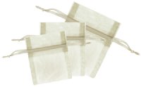 Dazzle-It! 12 Piece Ivory Sheer Gift Bag Set - S, M, & L