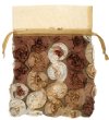 Dazzle-It! 2 Piece Gold & Bronze Sheer Gift Bags with Rosebuds