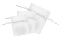 Dazzle-It! 12 Piece White Sheer Gift Bag Set - S, M, & L