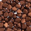 10 Grams 7.5mm Matte Metallic Dark Copper Czech Glass Ginko Leaf Beads