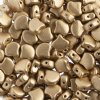 10 Grams 7.5mm Matte Metallic Flax Czech Glass Ginko Leaf Beads