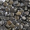 10 Grams 7.5mm Matte Metallic Leather Czech Glass Ginko Leaf Beads