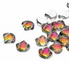 10 Grams 7.5mm Backlit Tequila Czech Glass Ginko Leaf Beads
