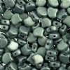 10 Grams 7.5mm Metallic Suede Light Green Czech Glass Ginko Leaf Beads