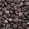 10 Grams 7.5mm Metallic Suede Plum Czech Glass Ginko Leaf Beads