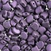 10 Grams 7.5mm Metallic Suede Purple Czech Glass Ginko Leaf Beads