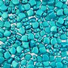 10 Grams 7.5mm Alucolour Azure Blue Czech Glass Ginko Leaf Beads