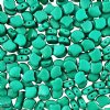 10 Grams 7.5mm Alucolour Emerald Czech Glass Ginko Leaf Beads