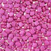 10 Grams 7.5mm Alucolour Magenta Czech Glass Ginko Leaf Beads