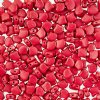10 Grams 7.5mm Alucolour Scarlet Red Czech Glass Ginko Leaf Beads