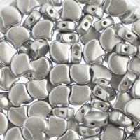 10 Grams 7.5mm Bronze Aluminum Czech Glass Ginko Leaf Beads