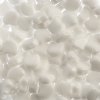 10 Grams 7.5mm Chalk White Czech Glass Ginko Leaf Beads
