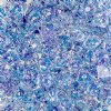10 Grams 7.5mm Crystal Indigo Confetti Splash Czech Glass Ginko Leaf Beads