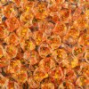 10 Grams 7.5mm Crystal Orange Yellow Confetti Splash Czech Glass Ginko Leaf Beads