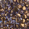 10 Grams 7.5mm Transparent Crystal Bronze Lustre Czech Glass Ginko Leaf Beads
