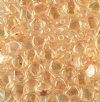 10 Grams 7.5mm Transparent Crystal Orange Lustre Czech Glass Ginko Leaf Beads