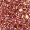 10 Grams 7.5mm Transparent Crystal Red Lustre Czech Glass Ginko Leaf Beads