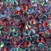 10 Grams 7.5mm Crystal Summer Rainbow Dark Violet Czech Glass Ginko Leaf Beads