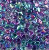 10 Grams 7.5mm Crystal Summer Rainbow Light Blue Czech Glass Ginko Leaf Beads