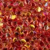 10 Grams 7.5mm Crystal Summer Rainbow Orange Czech Glass Ginko Leaf Beads