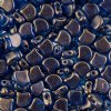 10 Grams 7.5mm Cerulean Blue Halo Czech Glass Ginko Leaf Beads