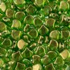 10 Grams 7.5mm Lime Halo Czech Glass Ginko Leaf Beads