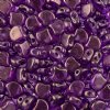10 Grams 7.5mm Magenta Halo Czech Glass Ginko Leaf Beads