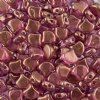 10 Grams 7.5mm Persian Pink Halo Czech Glass Ginko Leaf Beads