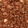 10 Grams 7.5mm Tangerine Halo Czech Glass Ginko Leaf Beads