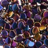 10 Grams 7.5mm Jet Full Sliperit Czech Glass Ginko Leaf Beads