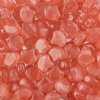 10 Grams 7.5mm Opal Rose Czech Glass Ginko Leaf Beads