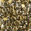 10 Grams 7.5mm Polished Brass Czech Glass Ginko Leaf Beads