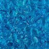 10 Grams 7.5mm Transparent Aquamarine Czech Glass Ginko Leaf Beads