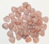 50 10mm Transparent Matte Red, Brown, PInk Marble Glass Heart Beads
