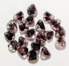 20 10mm Crystal And Amethyst Triangular Nugget Beads