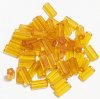 50, 10x5mm Transparent Matte Topaz Atlas Beads