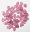 50 10x8mm Milky Pink Opal Leaf Beads