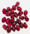 25 11x8mm Satin Red Tortoise Twisted Oval Beads